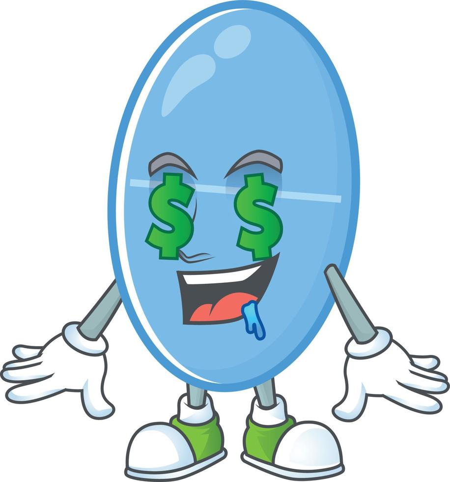 Blue capsule Cartoon character vector