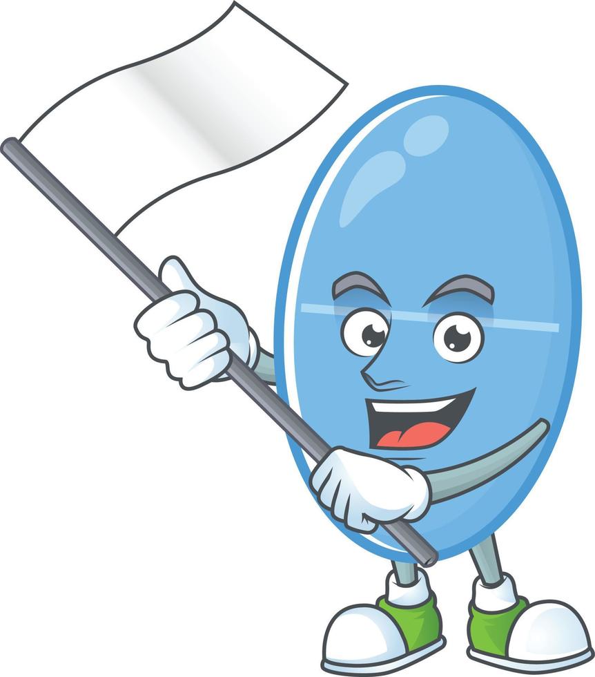 Blue capsule Cartoon character vector