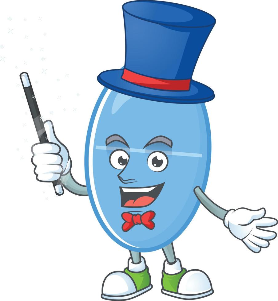 Blue capsule Cartoon character vector