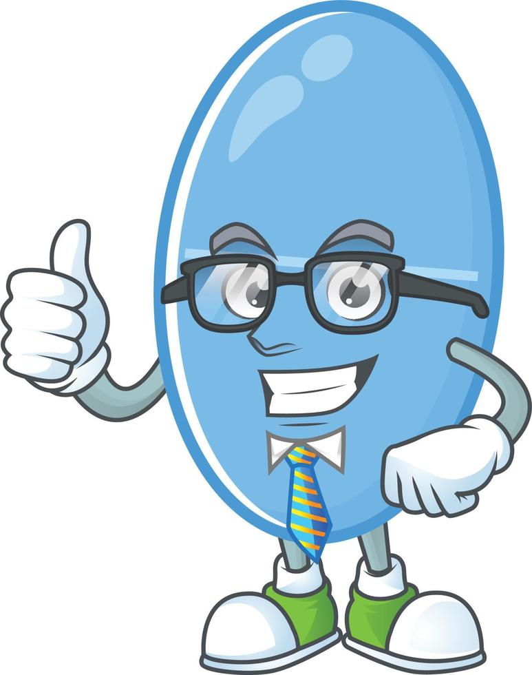 Blue capsule Cartoon character vector