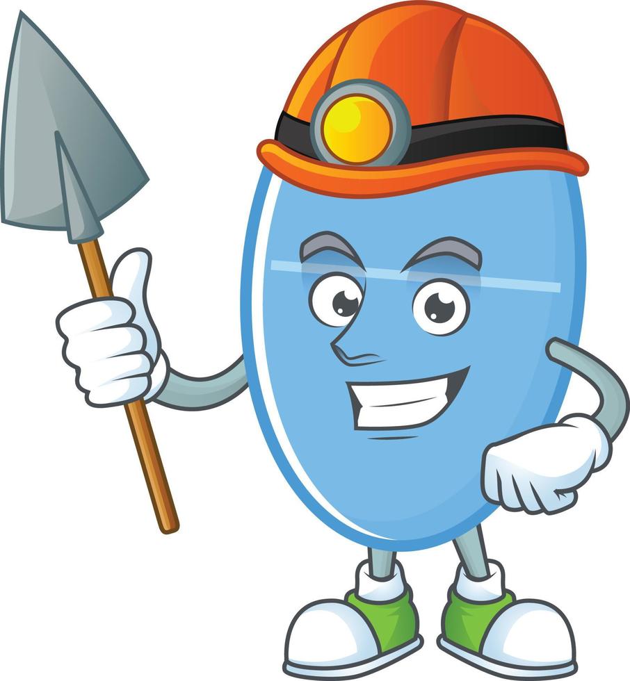 Blue capsule Cartoon character vector