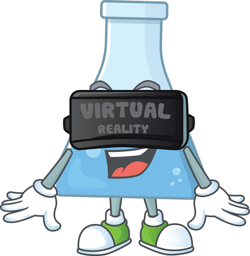 Blue chemical bottle Cartoon character vector