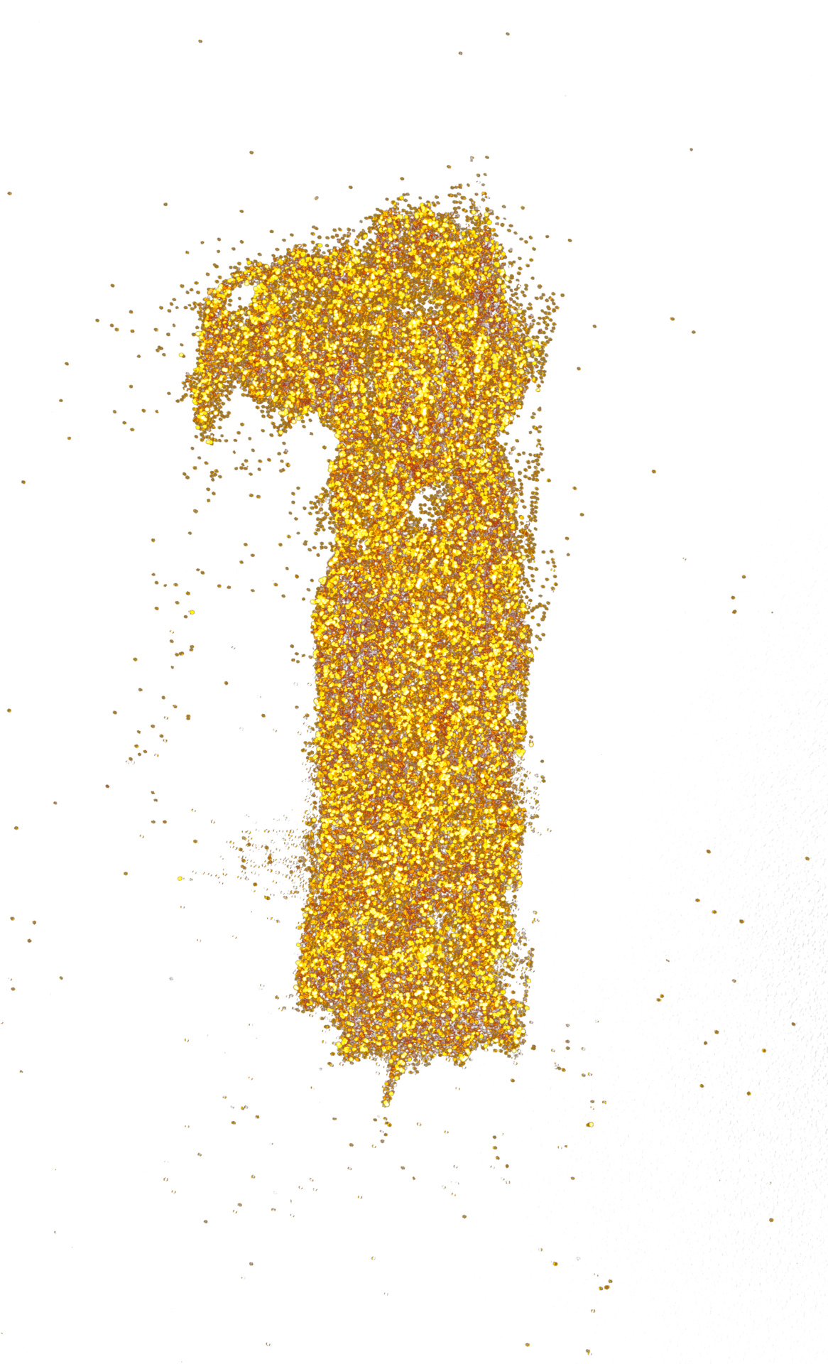 Number 1 in glitter of gold particle isolated 20949961 PNG