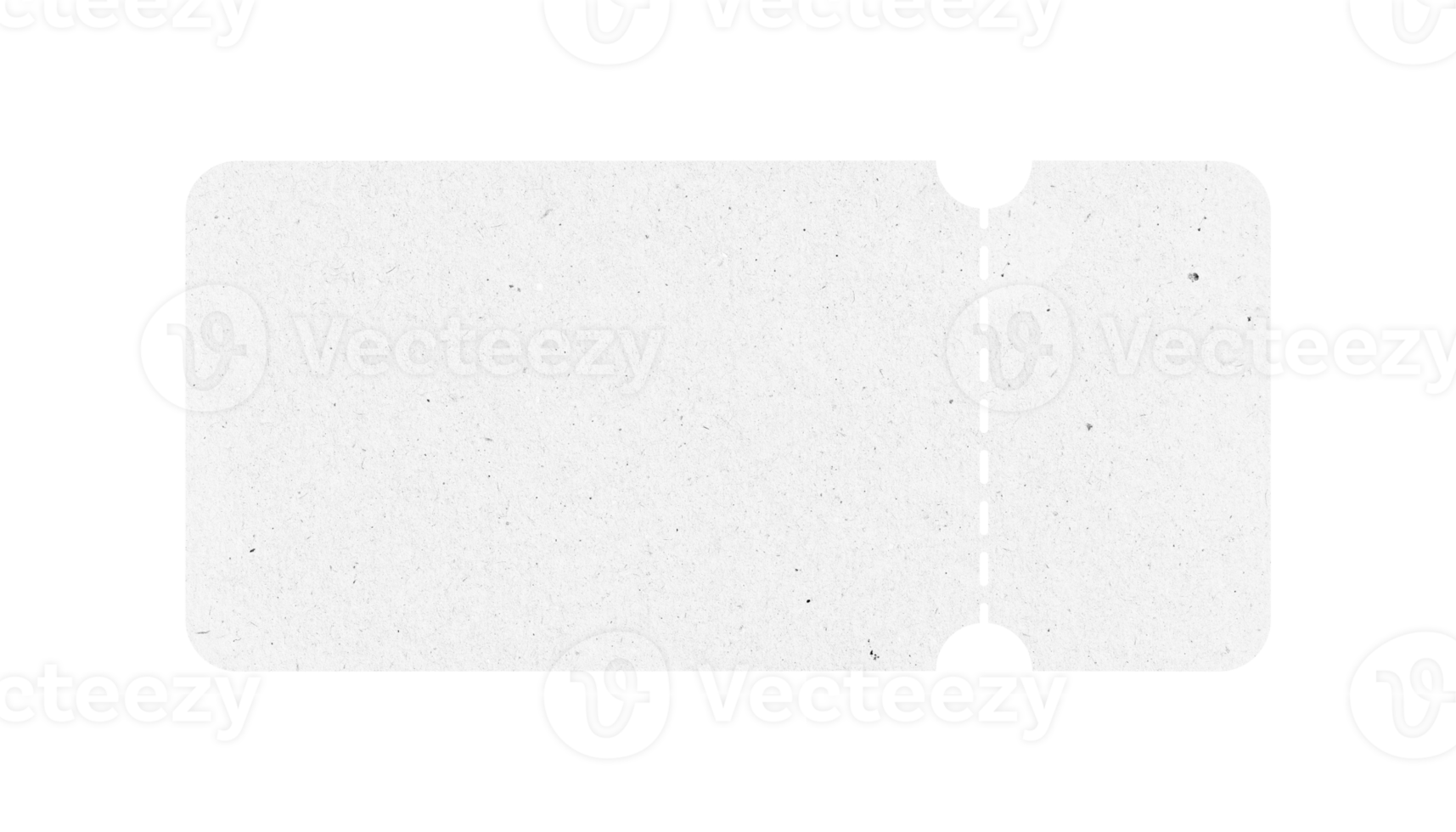 wit ticket geïsoleerd met papier structuur voor mockups png