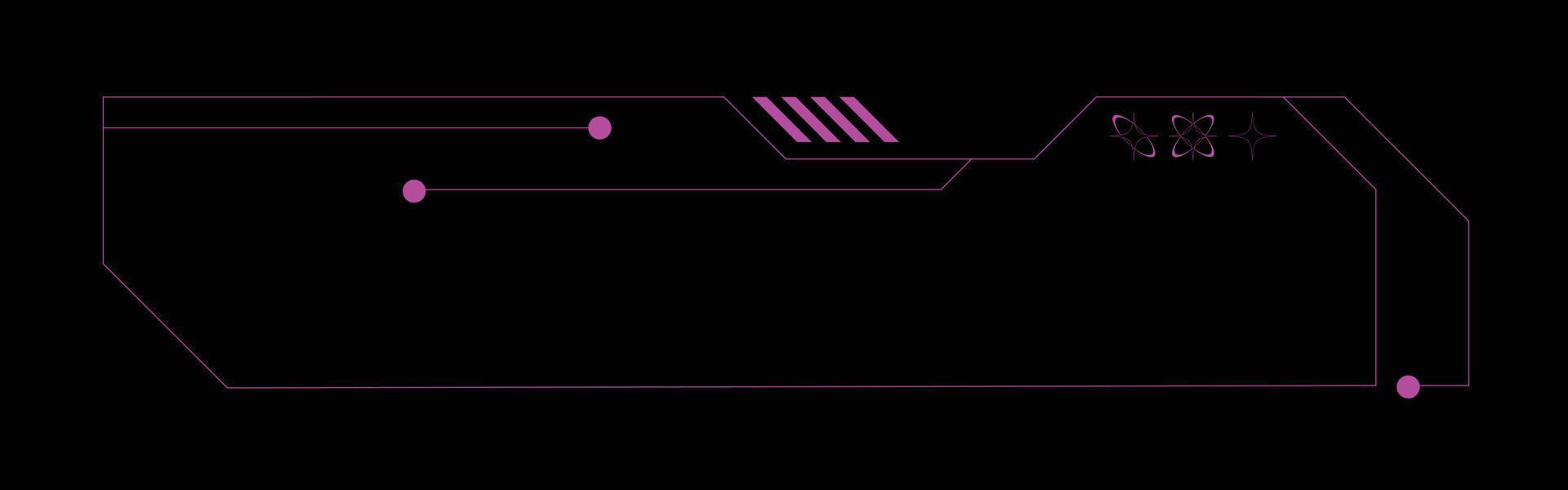 HUD futuristic neon line art display vector