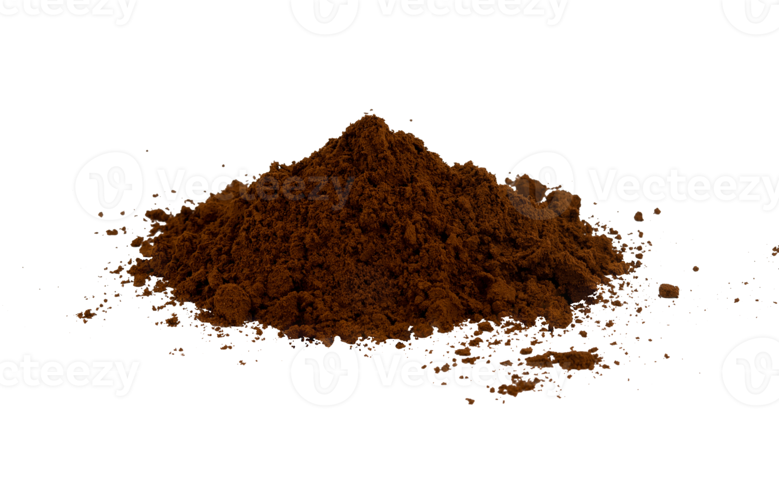 heap of instant coffee powder isolated png