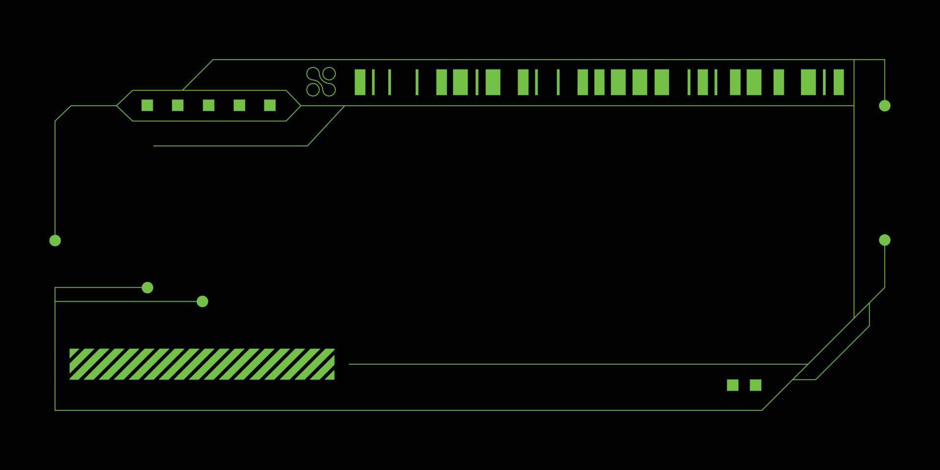verde futurista monitor para Copiar espacio vector