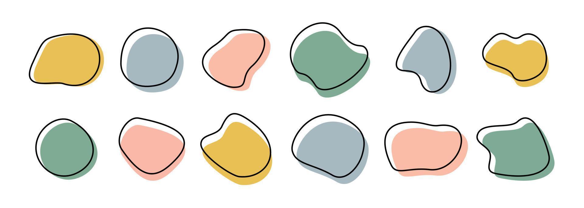 Abstract trendy shape element with stroke vector