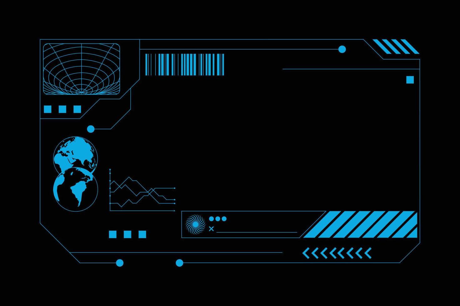 hud futurista tecnología monitor para marco y Copiar espacio vector