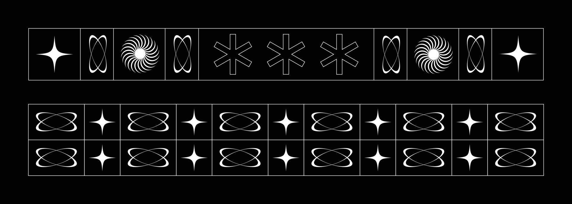 set of streetwear element design vector