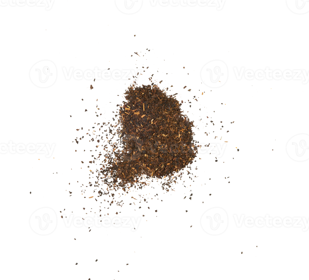 oben Aussicht von pulverisiert Tee isoliert png