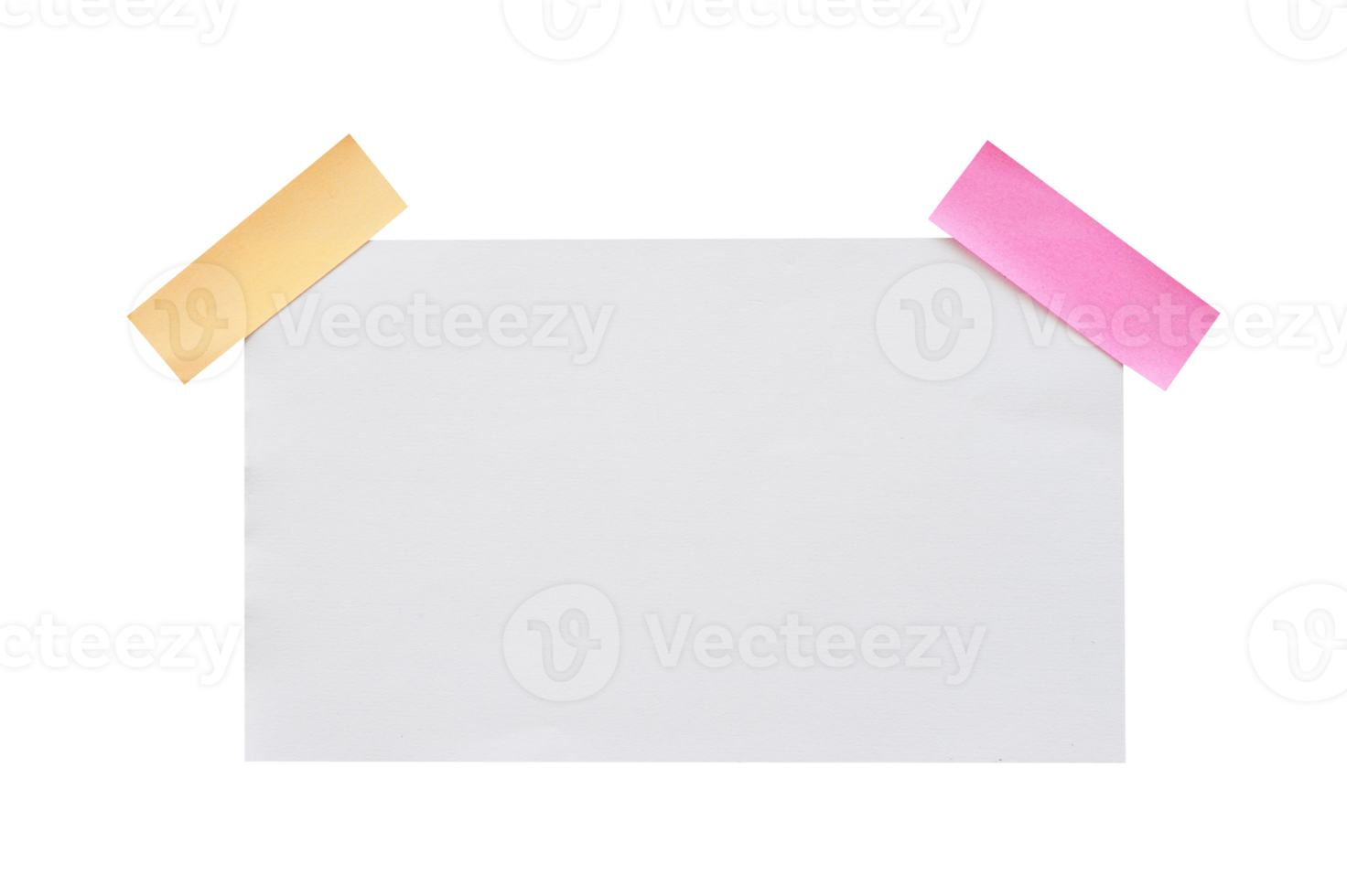 blank paper note glued to the board with tape png