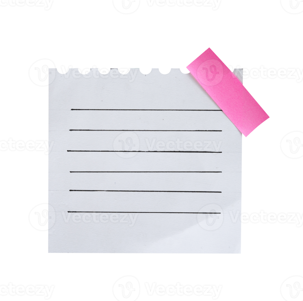 Vide Remarque papier avec liste modèle png