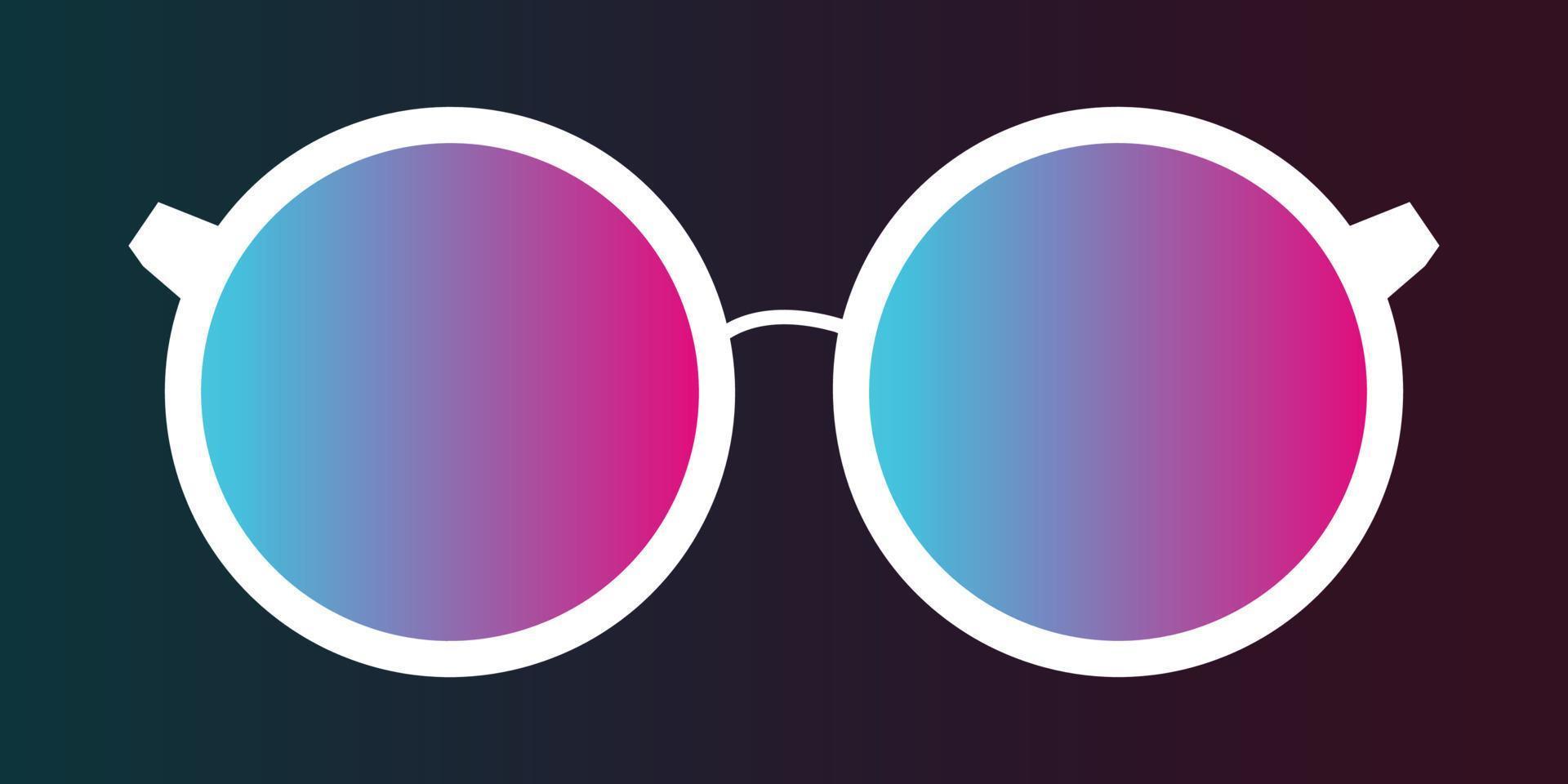 Trendy glasses vector with Cyberpunk style white frames