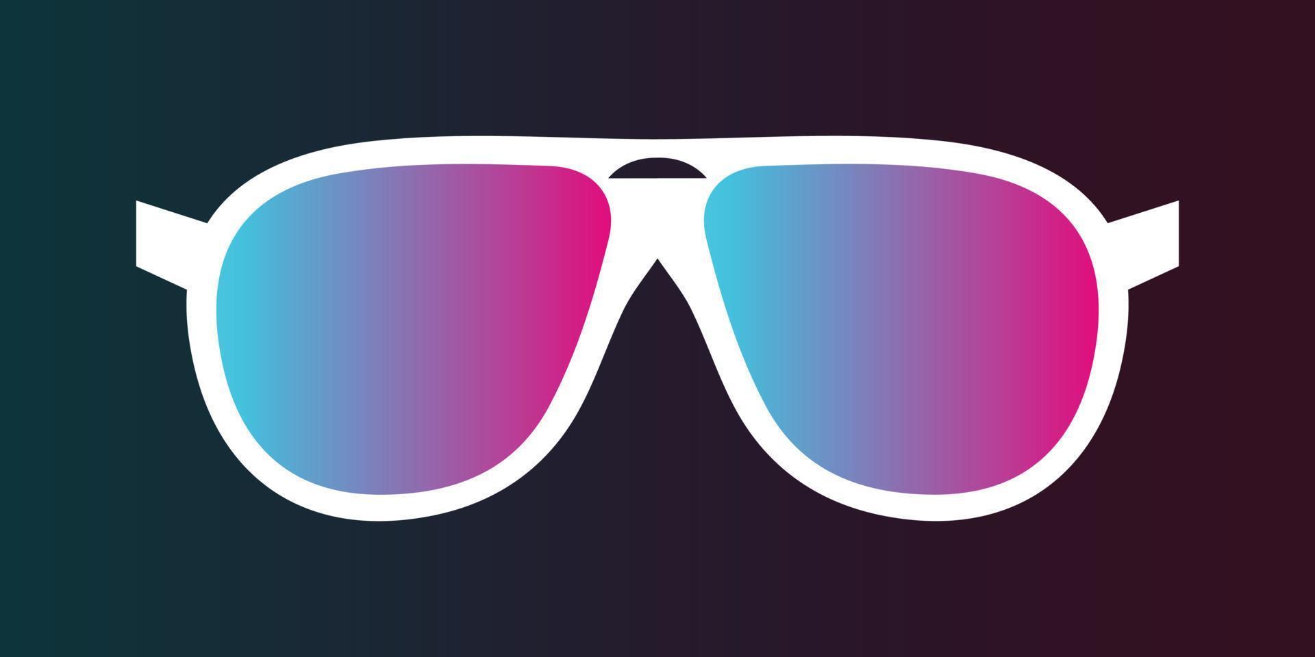 Trendy glasses vector with Cyberpunk style white frames