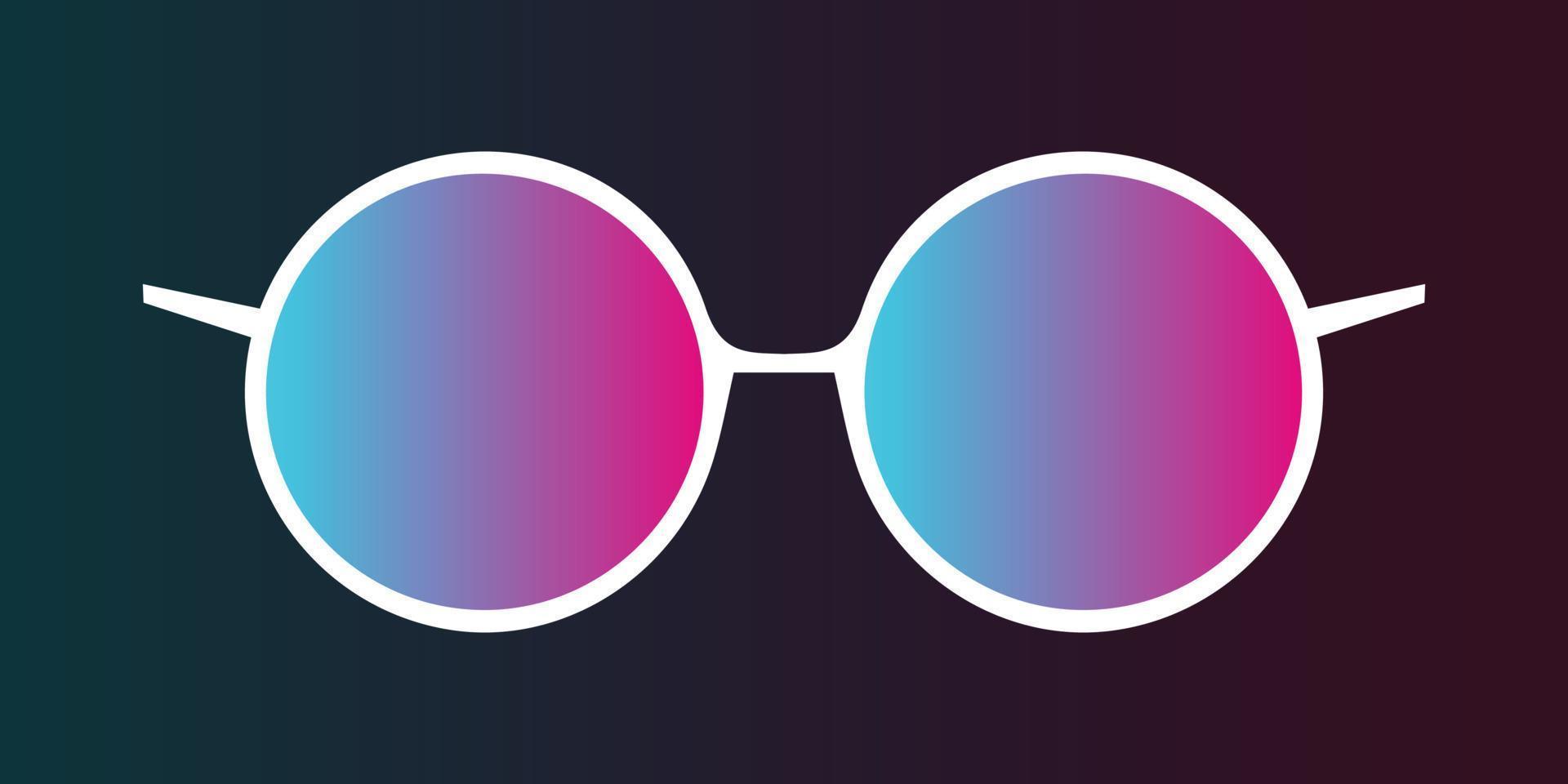 Trendy glasses vector with Cyberpunk style white frames