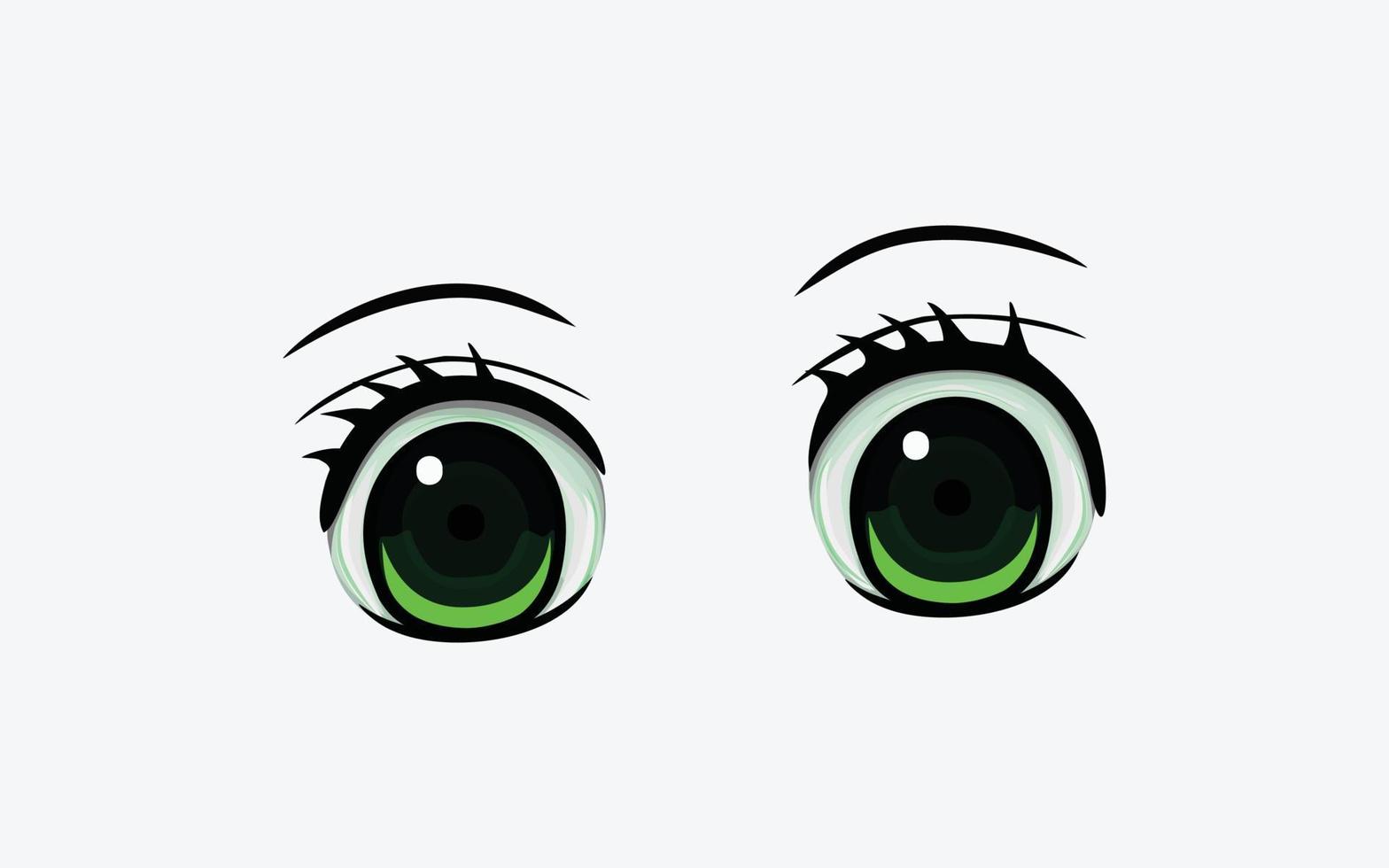 vectors of eye expression in anime style