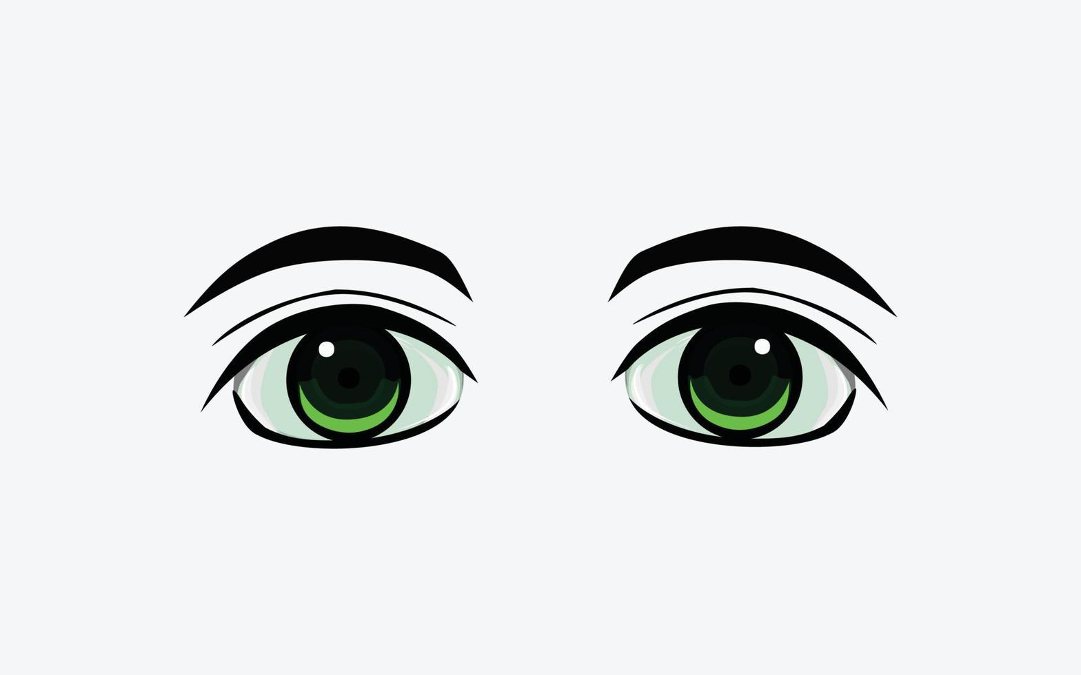 vectors of eye expression in anime style