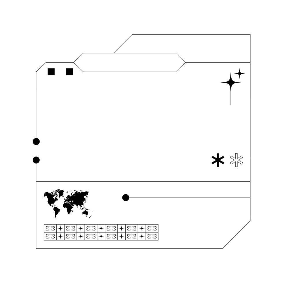 futuristic interface display for frame and copy space vector