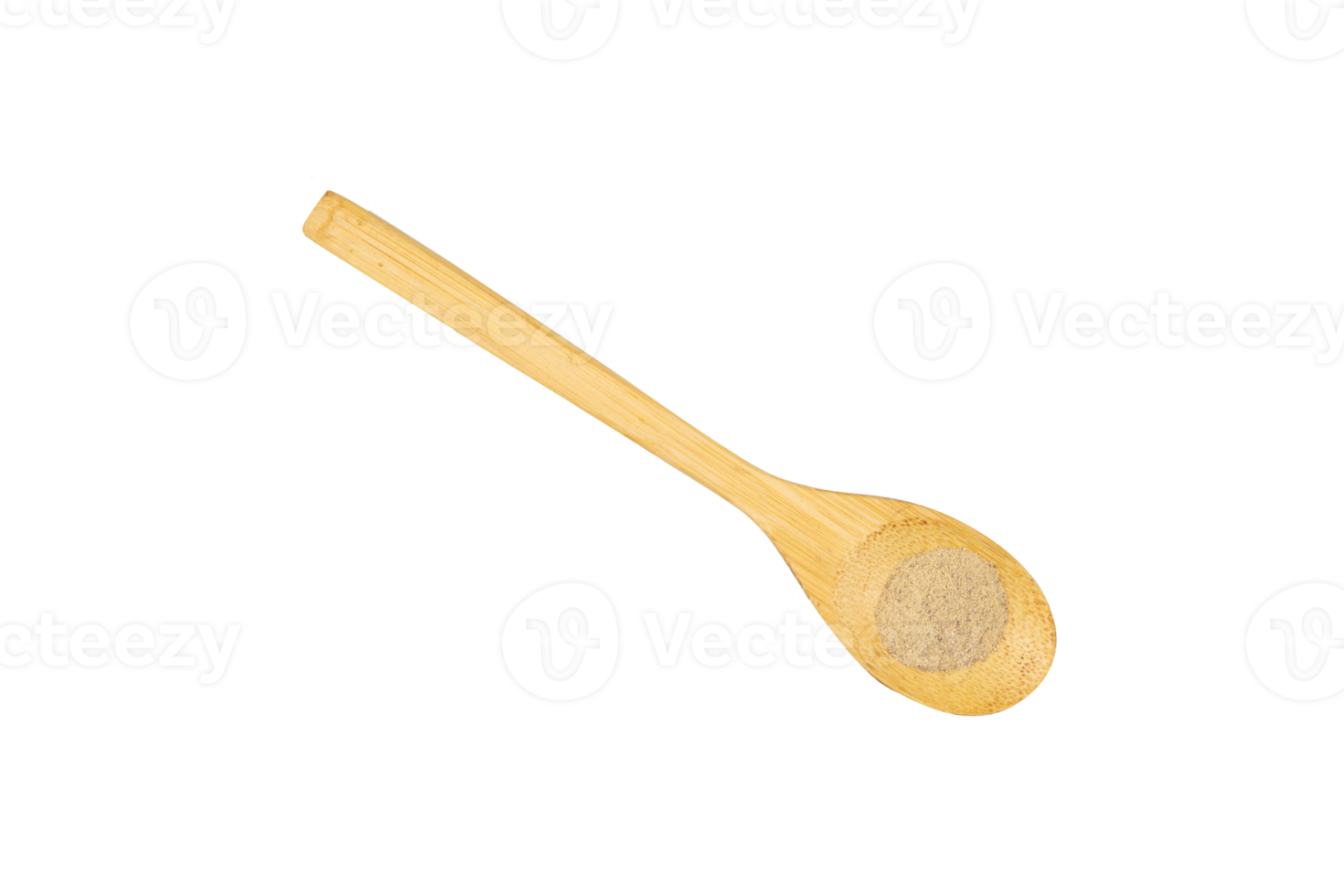 peppar pulver i en trä- sked isolerat png