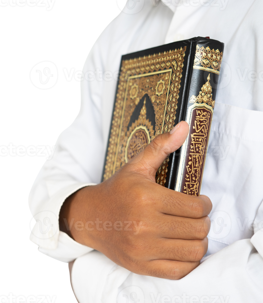 person innehav en helig quran png