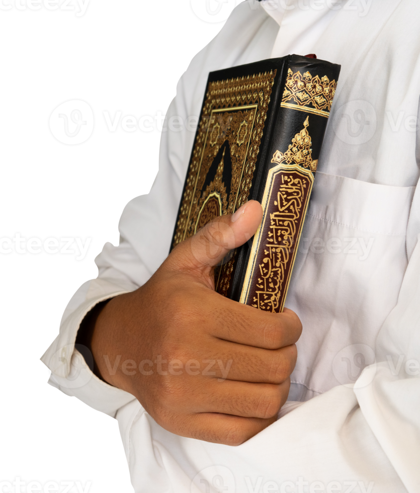 Man embraces the Quran png