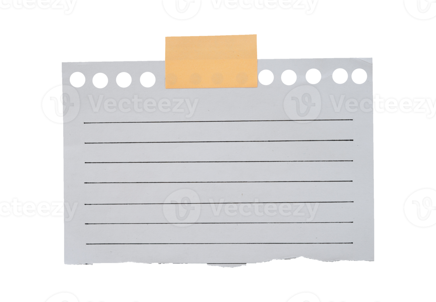 blank note paper with tape png