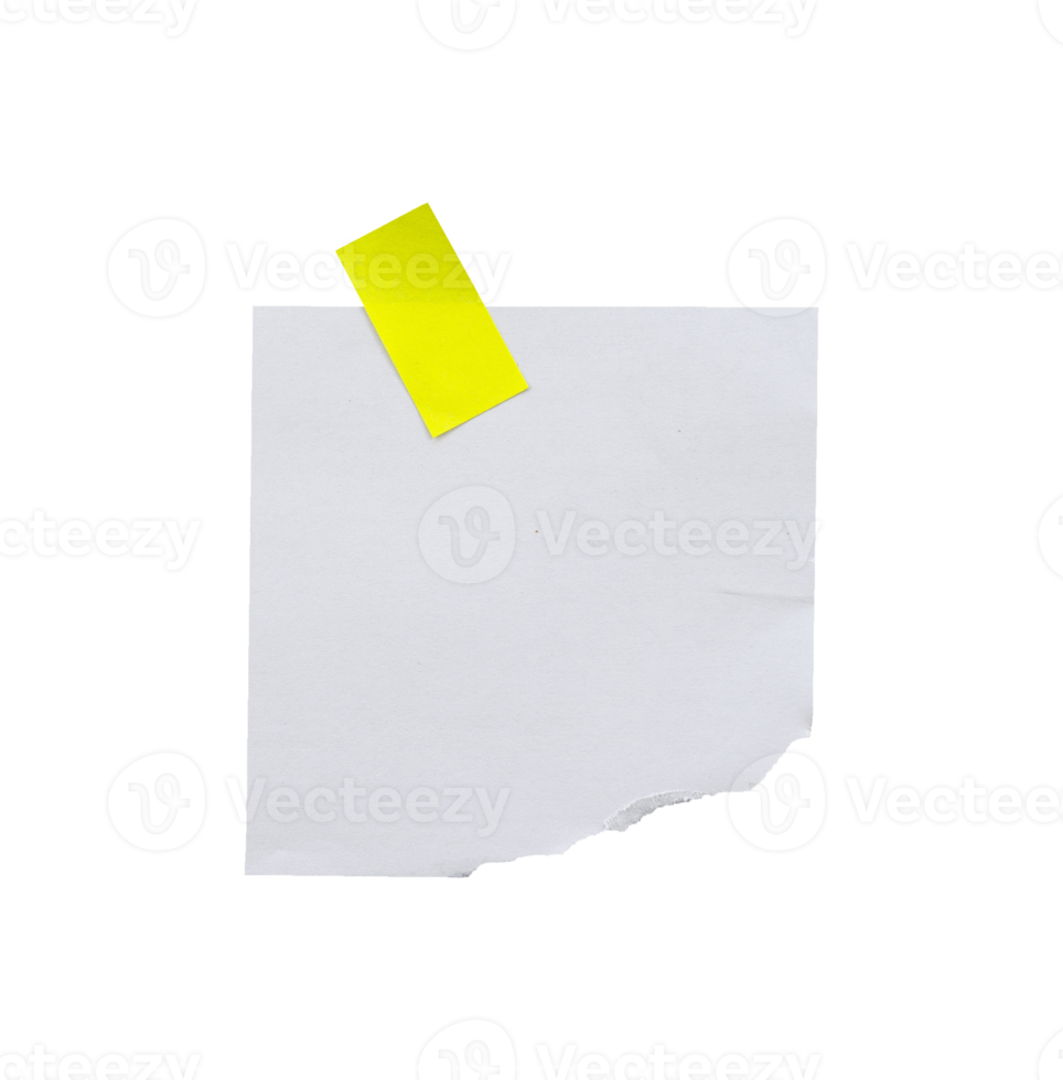 blank white paper isolated with tape png