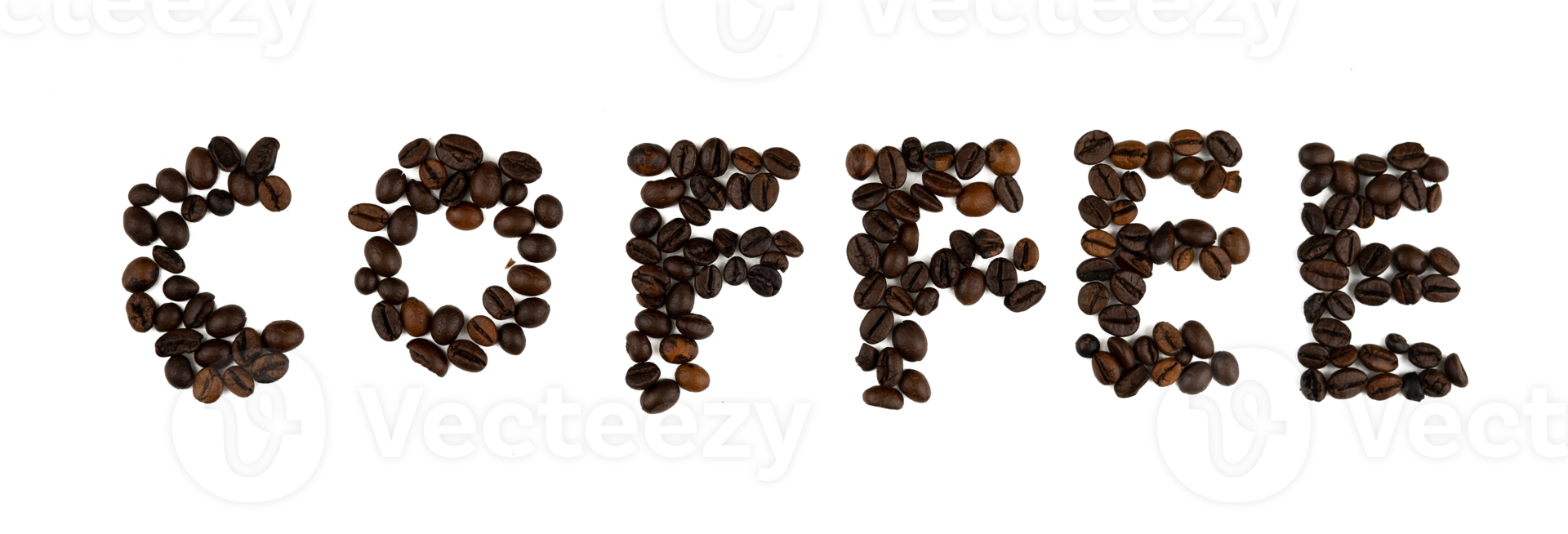 coffee beans form text isolated png