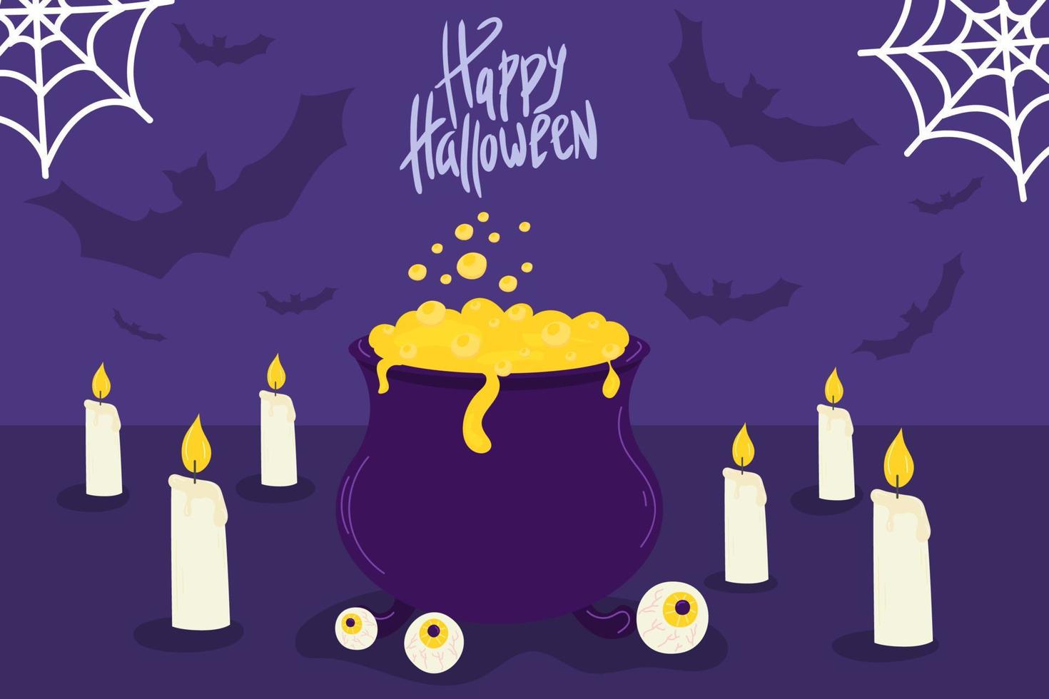 Magic set. A large set of occult items. Halloween. Witch things. Cute cartoon set. vector