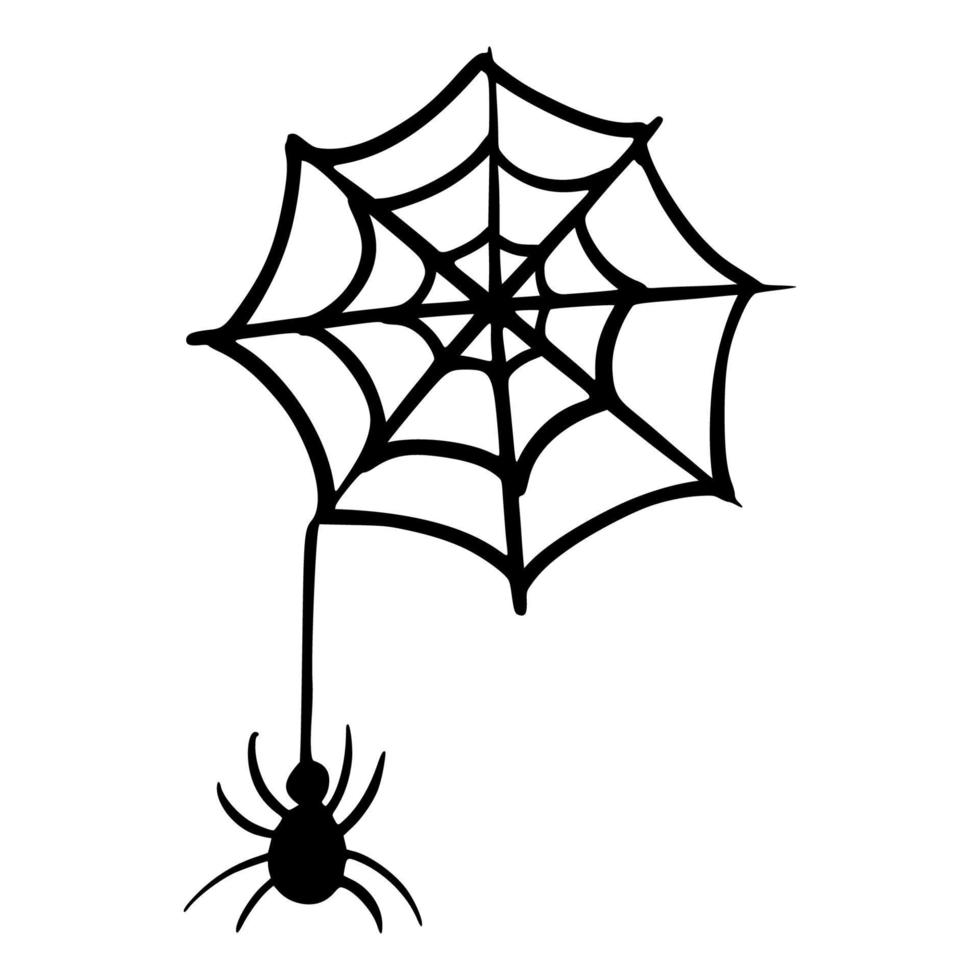 araña icono mano web dibujada vector