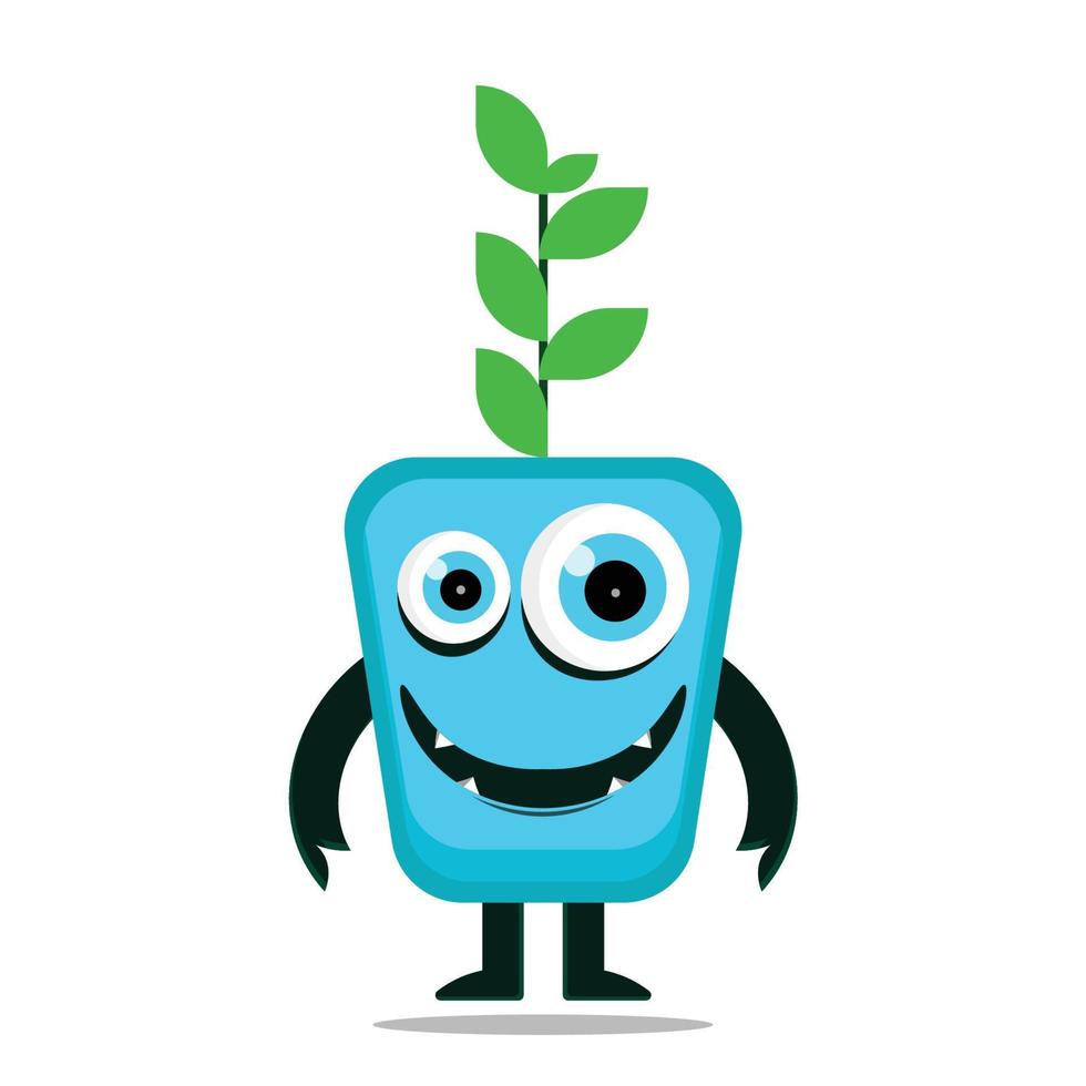 illustration unique monster design mascot vector