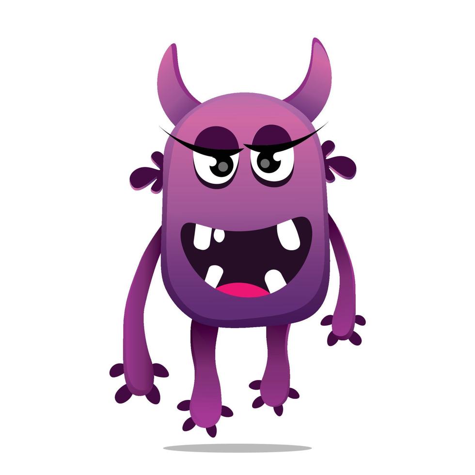 happy illustration monster design kawaii vector