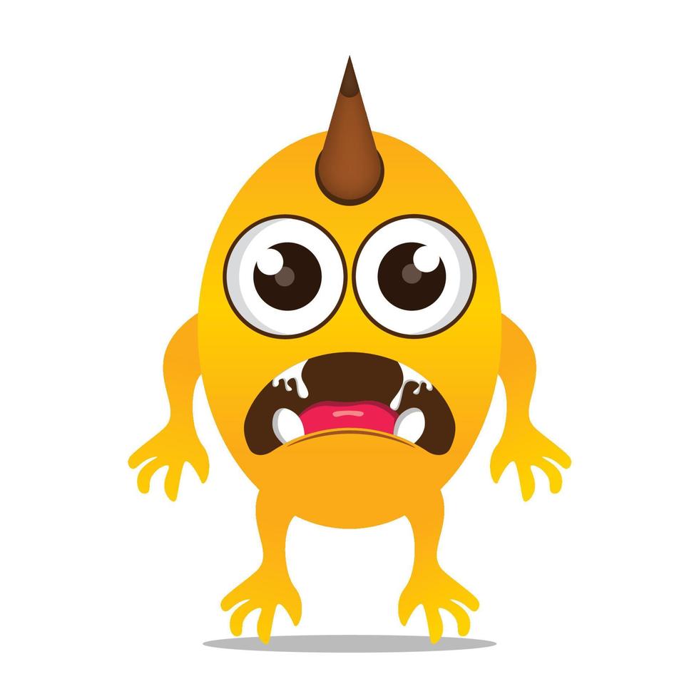 cute vector cartoon monsters isolated. Design for print, decoration, t-shirt, illustration, or sticker mascot kawaii