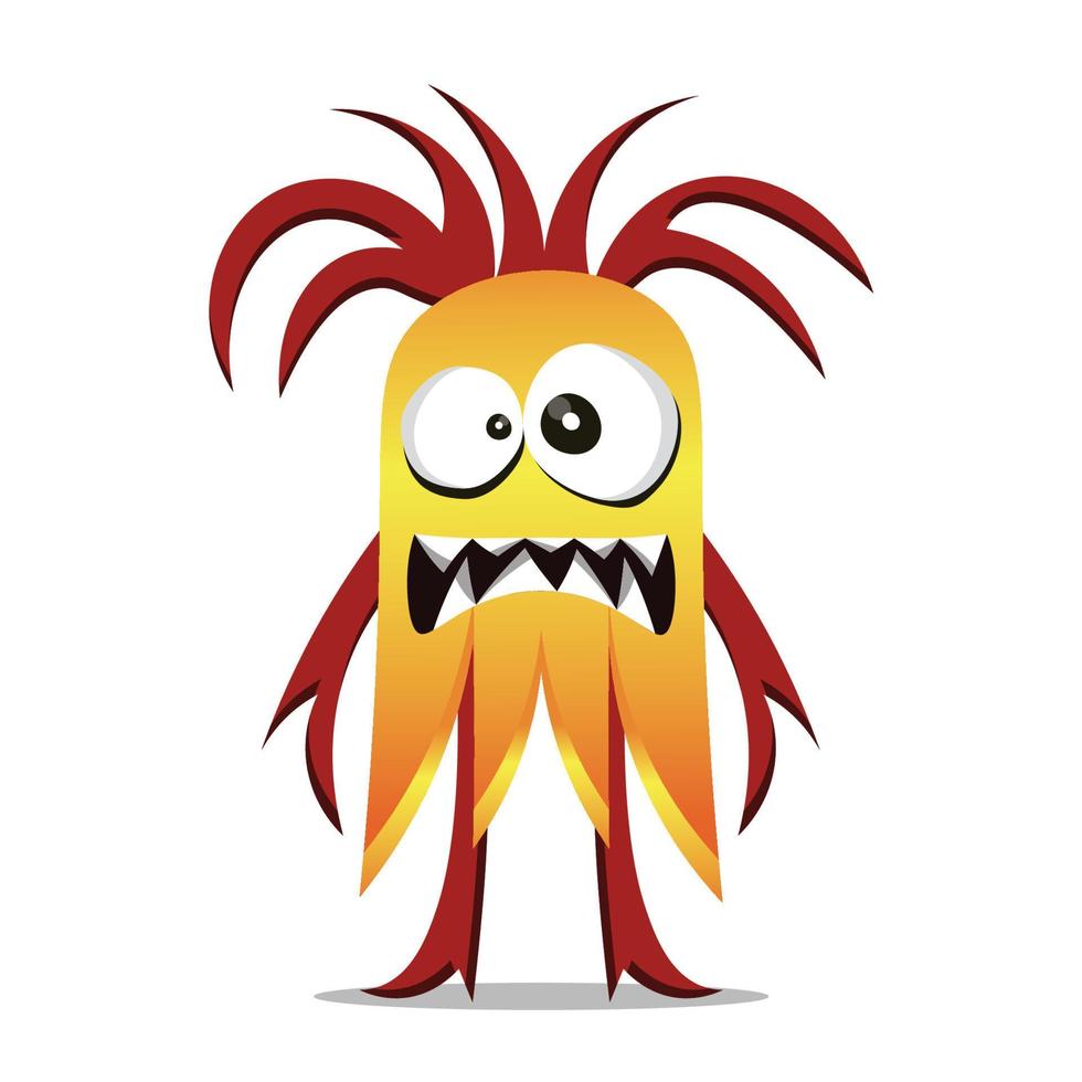 cute vector cartoon monsters isolated. Design for print, decoration, t-shirt, illustration, or sticker mascot kawaii