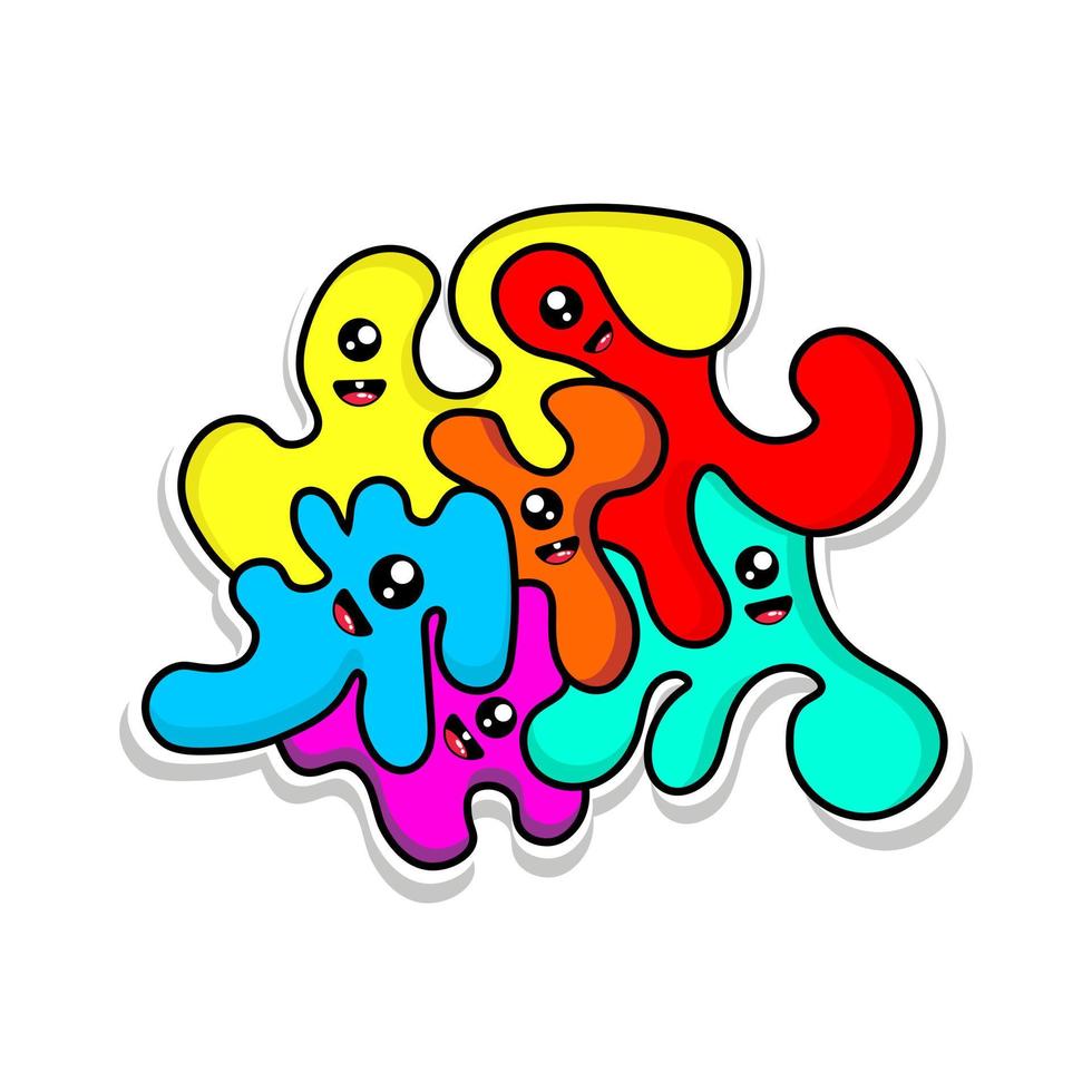 cute doodle design illustration mascot kawaii vector
