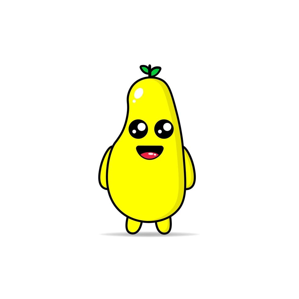 cute mango illustration design mascot kawaii vector