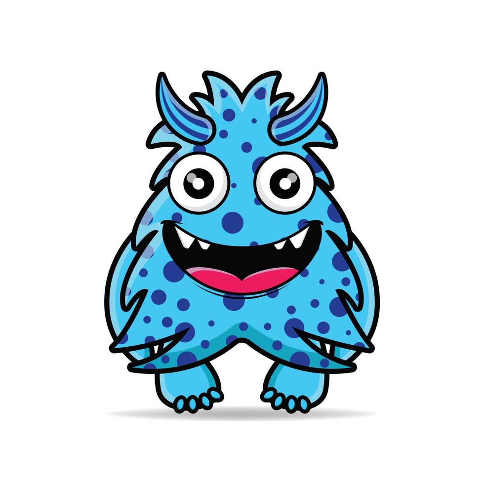 happy illustration monster design kawaii vector