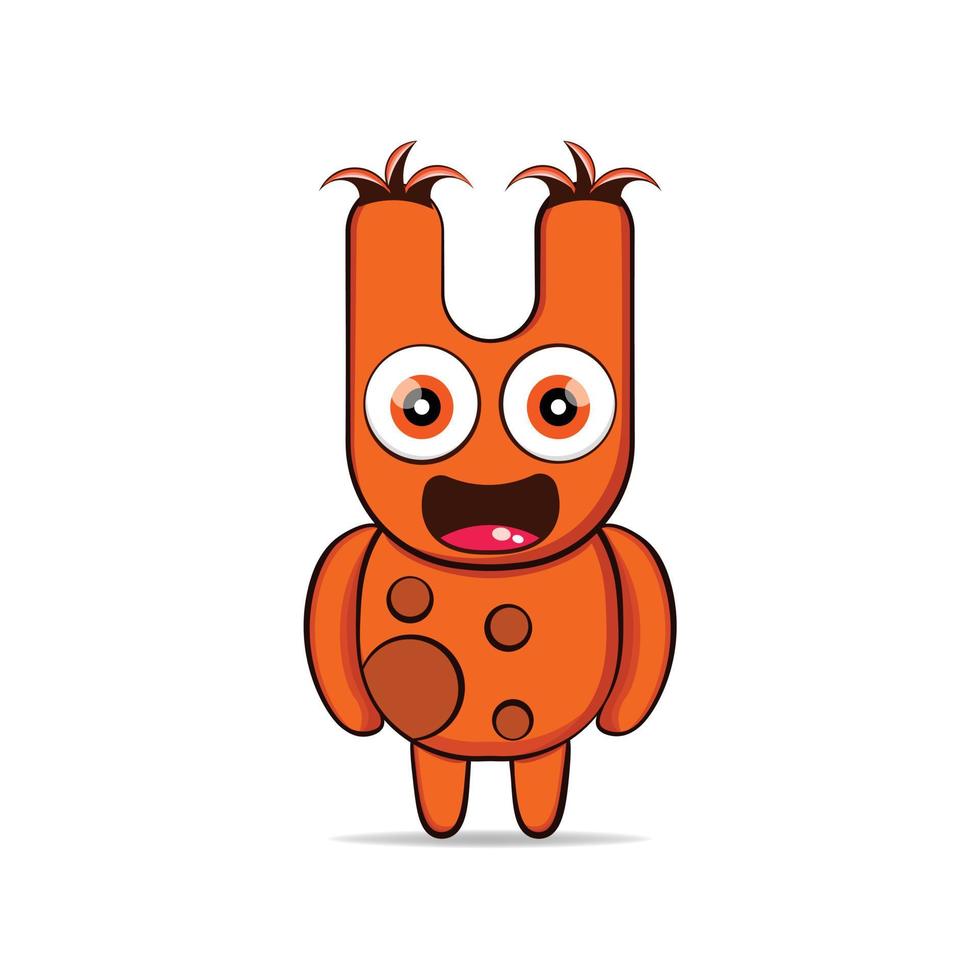 cute cartoon monsters mascot kawaii vector