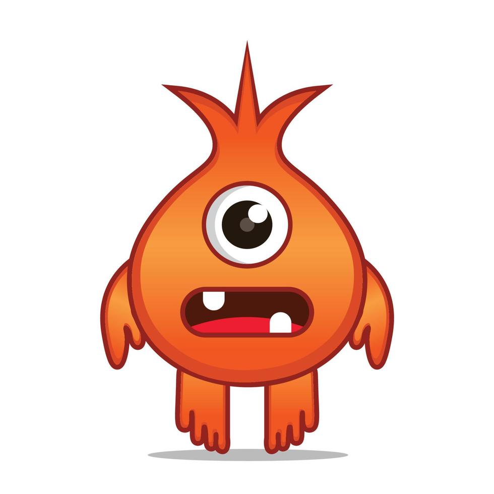 cute cartoon monsters mascot kawaii vector
