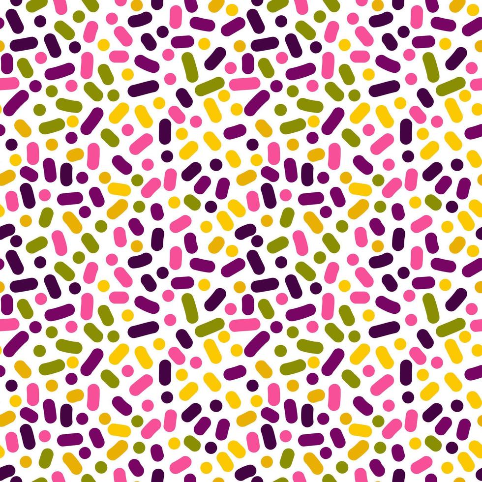 Seamless pattern with hand drawn multicolored dots. vector