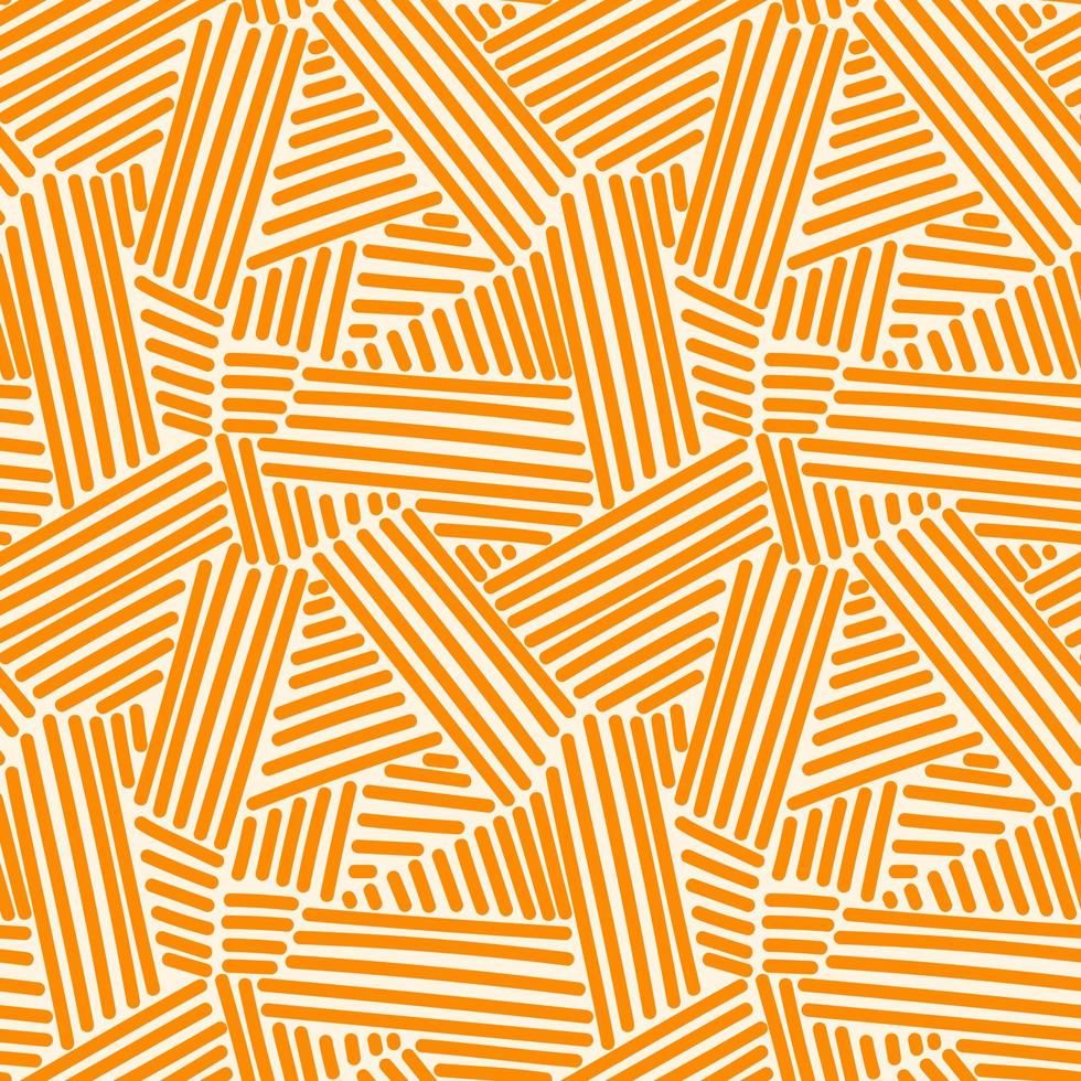 Seamless pattern with striped elements. Orange color. vector
