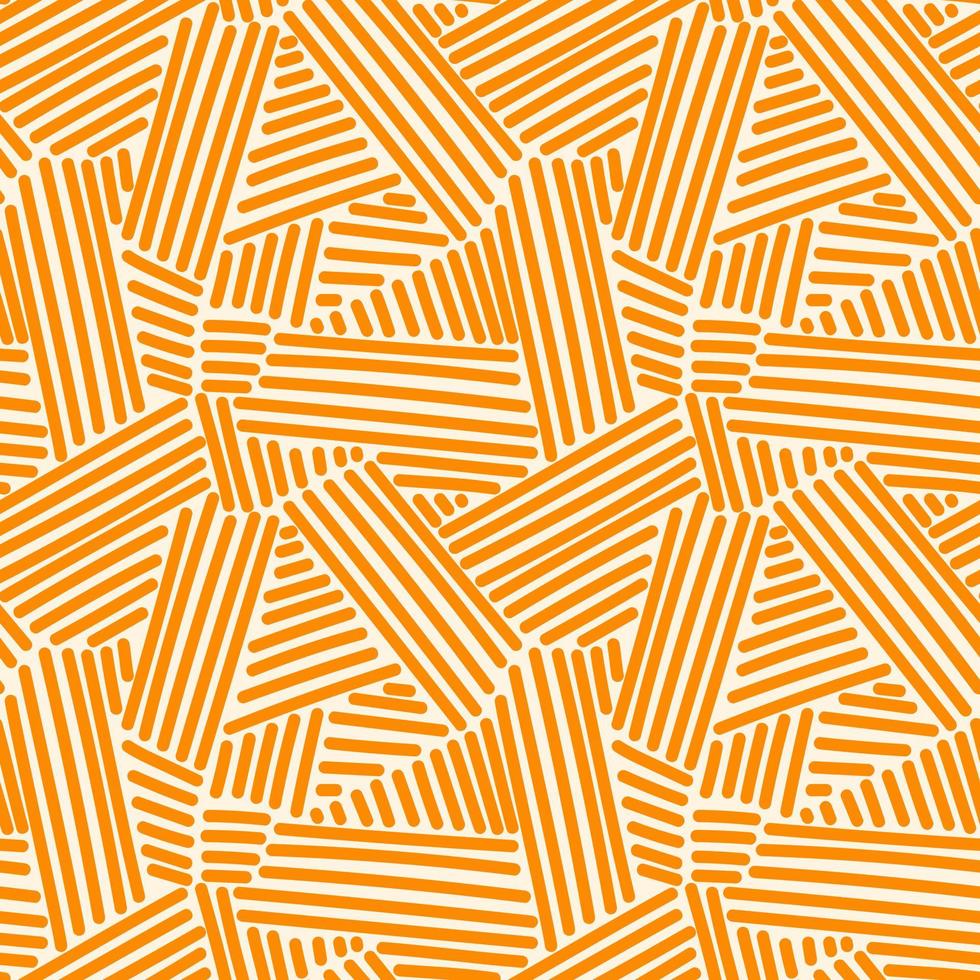 Seamless pattern with striped elements. Orange color. vector