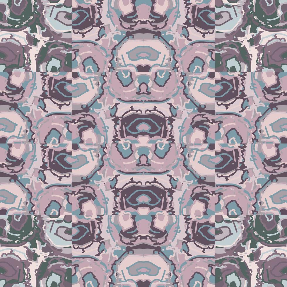 Creative camouflage geometric ornament. Abstract camo seamless background pattern. vector