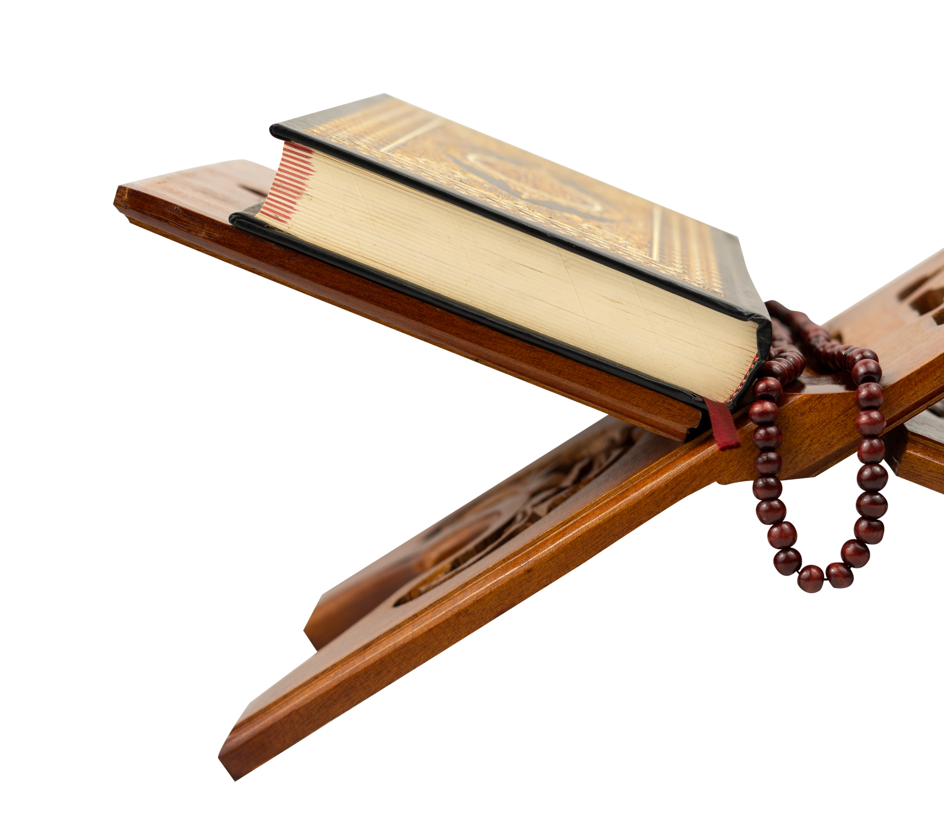 Quran on table with rosary 20950618 PNG