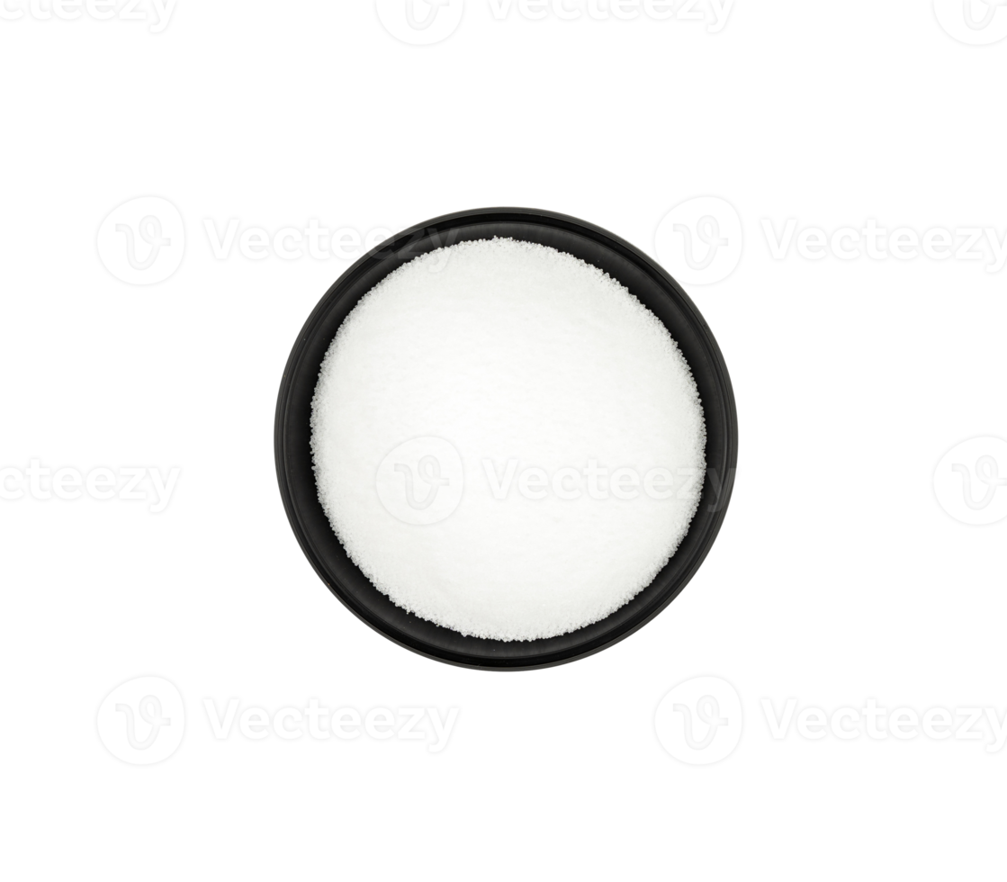 Salt in a small bowl isolated. kitchen spice design elements png