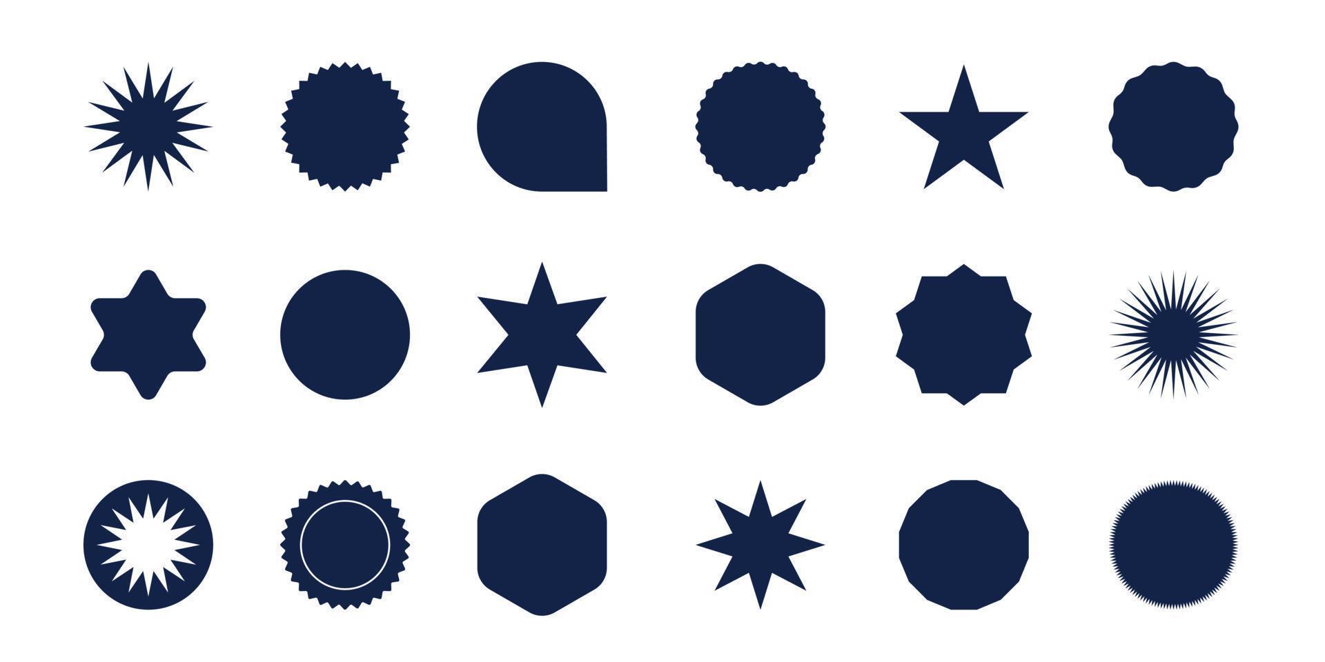 Collection of star shape element vector