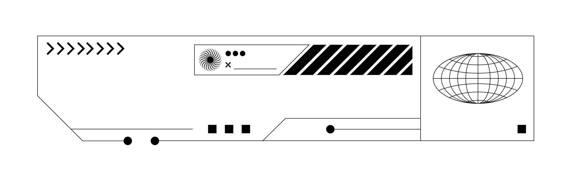 Modern technology screen interface element vector