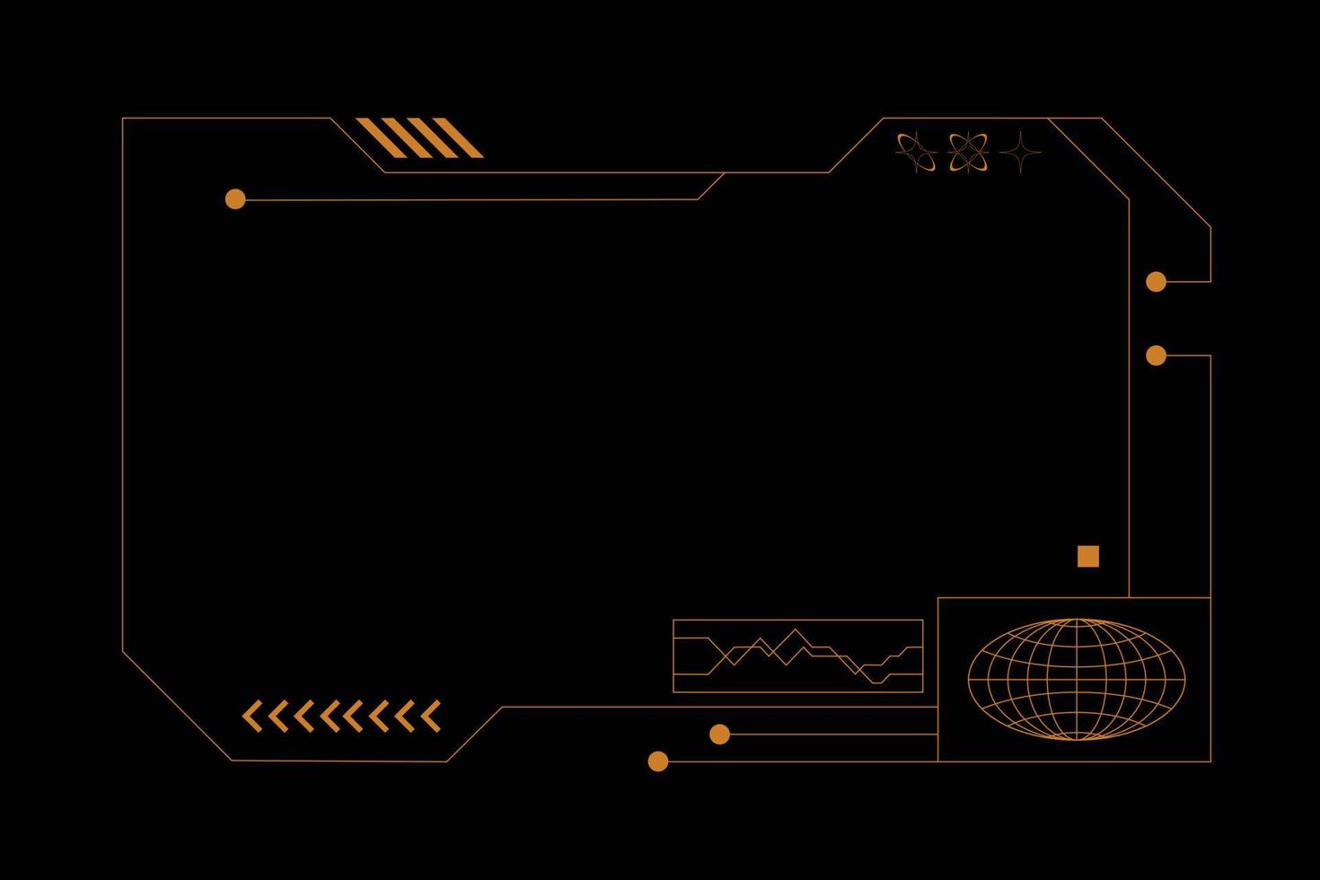 electronic circuit board interface frame vector