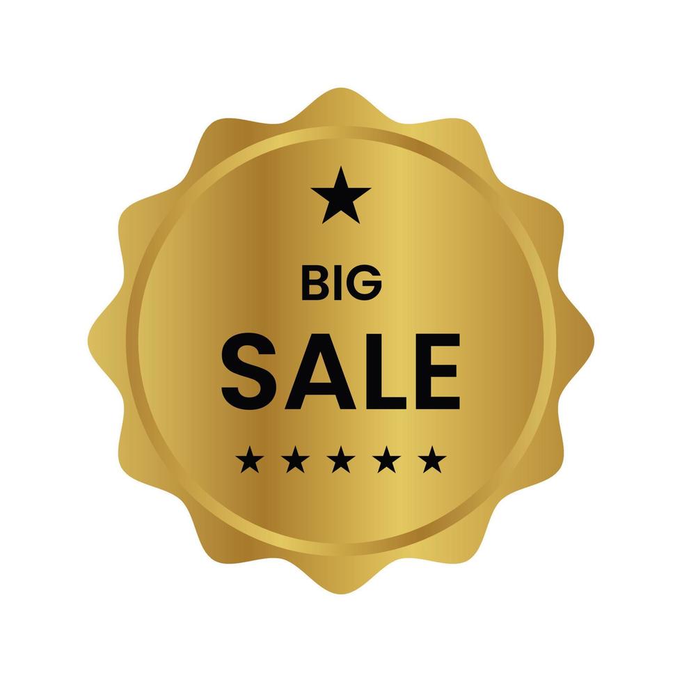big sale badge, label, seal, sticker, stamp, tag vector icon for shopping discount promotion